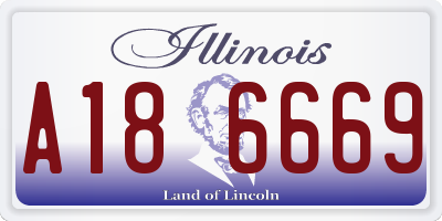 IL license plate A186669