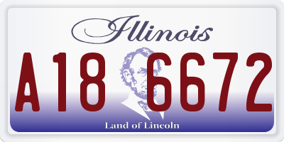 IL license plate A186672