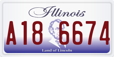 IL license plate A186674