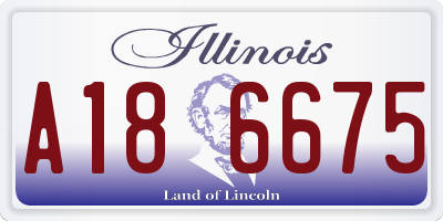 IL license plate A186675