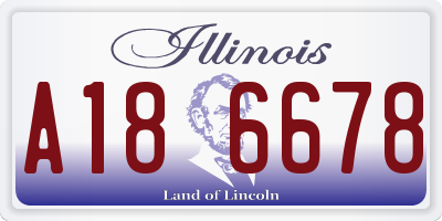 IL license plate A186678