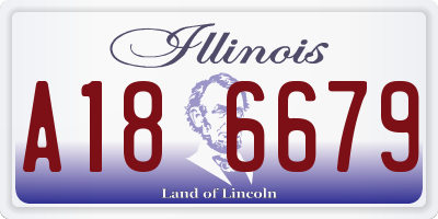 IL license plate A186679