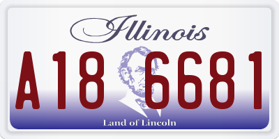 IL license plate A186681