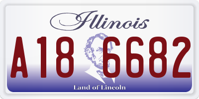 IL license plate A186682