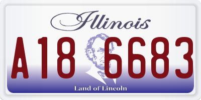 IL license plate A186683