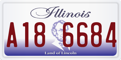 IL license plate A186684