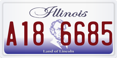 IL license plate A186685