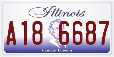 IL license plate A186687