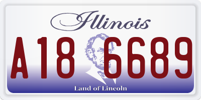 IL license plate A186689