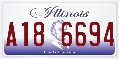 IL license plate A186694