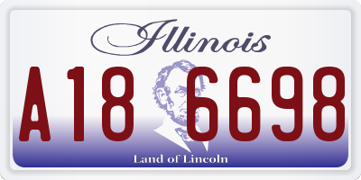 IL license plate A186698