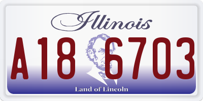IL license plate A186703