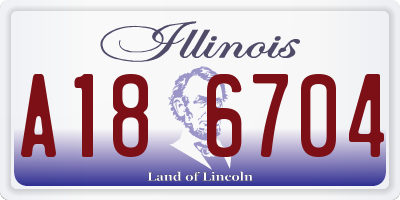IL license plate A186704