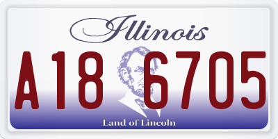 IL license plate A186705