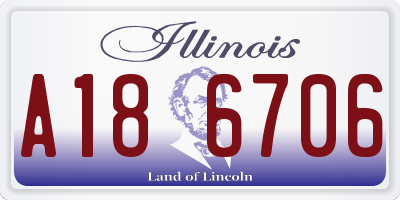 IL license plate A186706