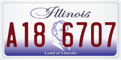 IL license plate A186707