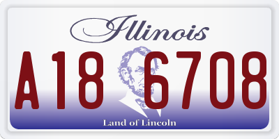 IL license plate A186708
