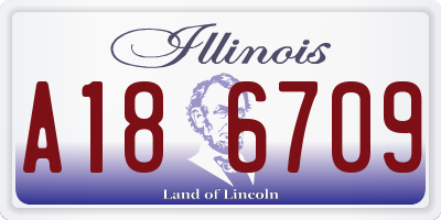 IL license plate A186709