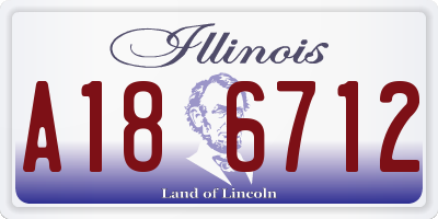 IL license plate A186712