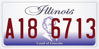 IL license plate A186713