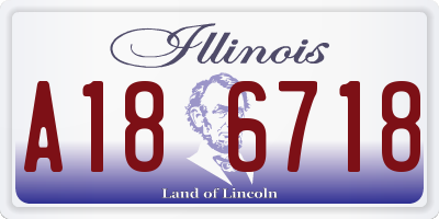 IL license plate A186718