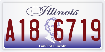 IL license plate A186719