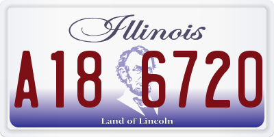 IL license plate A186720
