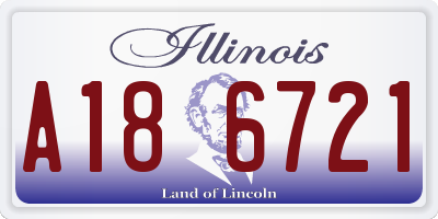 IL license plate A186721