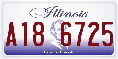 IL license plate A186725