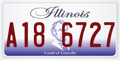 IL license plate A186727