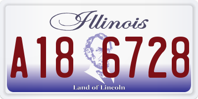 IL license plate A186728