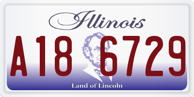 IL license plate A186729