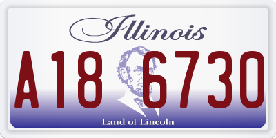 IL license plate A186730