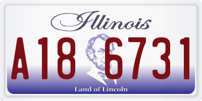 IL license plate A186731