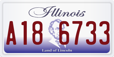 IL license plate A186733