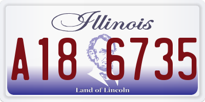 IL license plate A186735