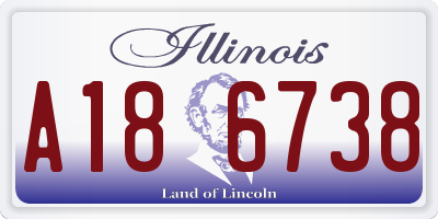 IL license plate A186738