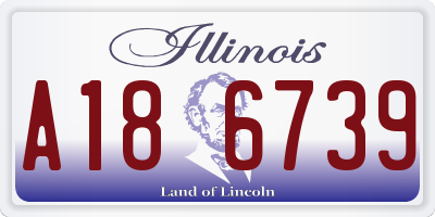 IL license plate A186739