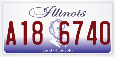 IL license plate A186740