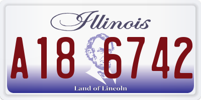 IL license plate A186742