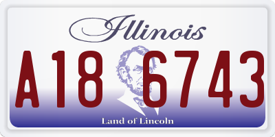 IL license plate A186743