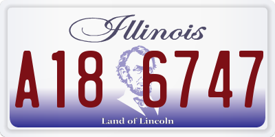 IL license plate A186747