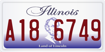 IL license plate A186749