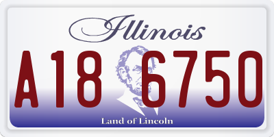 IL license plate A186750