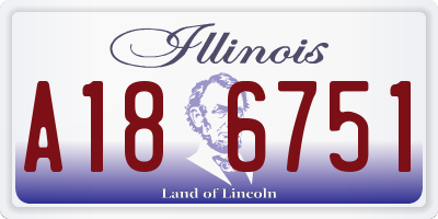 IL license plate A186751