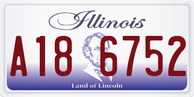 IL license plate A186752