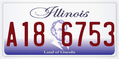 IL license plate A186753