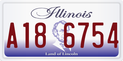 IL license plate A186754
