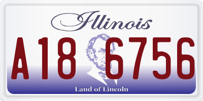 IL license plate A186756