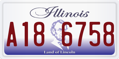 IL license plate A186758